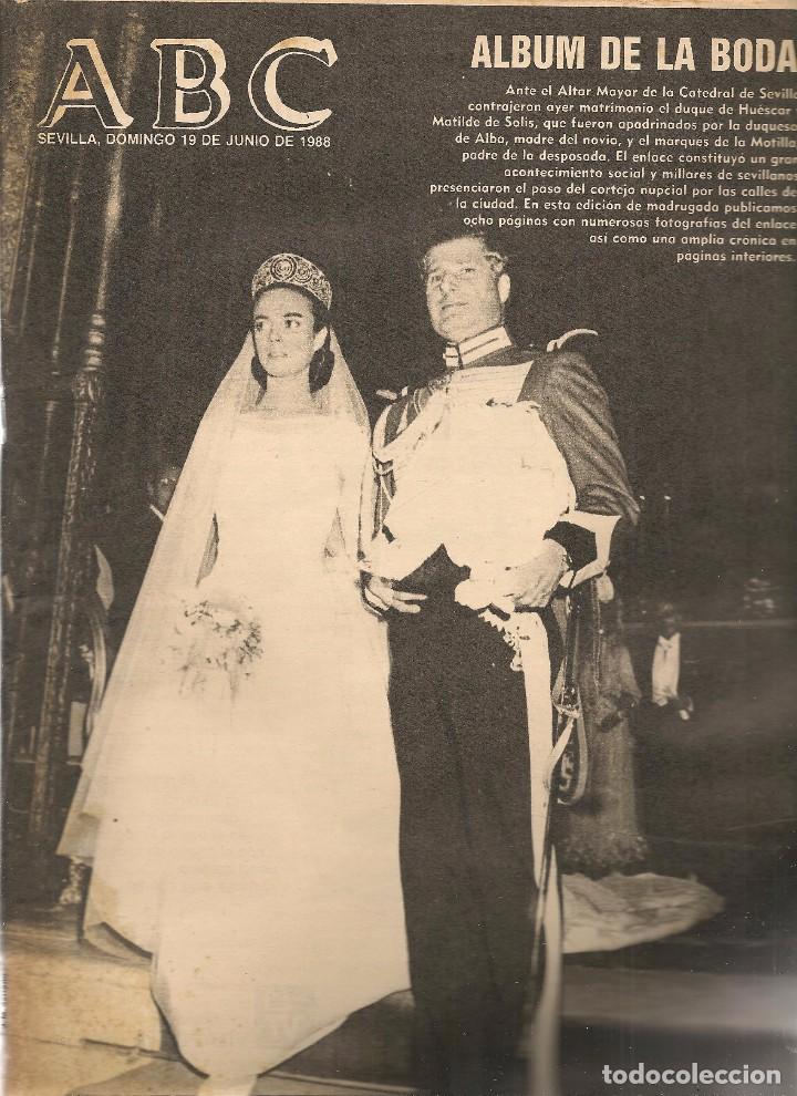 Coleccionismo de revistas y peri&oacute;dicos: ABC. SEVILLA, 19 JUNIO 1988. &Aacute;LBUM DE LA BODA. CONTRAPORTADA PUBLICIDAD EL CORTE INGL&Eacute;S.(B/59)