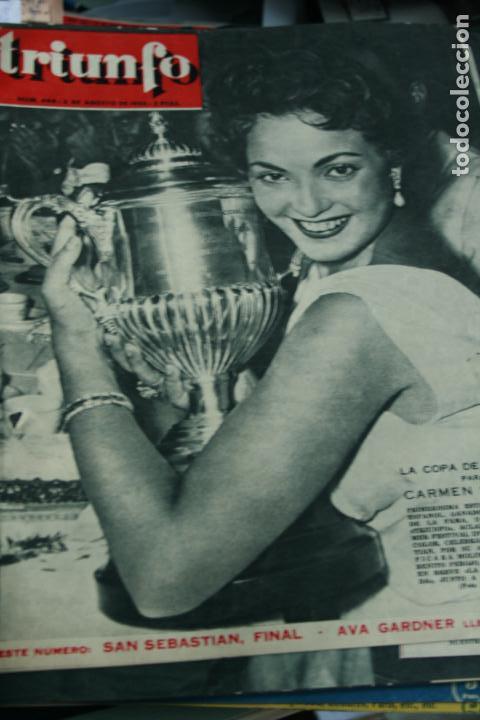 Coleccionismo de Revistas y Peri&oacute;dicos: TRIUNFO  CARMEN SEVILLA ALBERTO CLOSAS  AVA GARDNER   1955