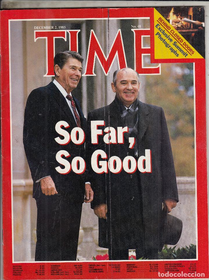 Coleccionismo de revistas y peri&oacute;dicos: REVISTA TIME 2 DICIEMBRE 1985. TAN LOEJOS, TAN BUENO.