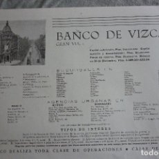 Coleccionismo de Revistas y Periódicos: BANCO DE VIZCAYA. PUBLICIDAD REVISTA 1937