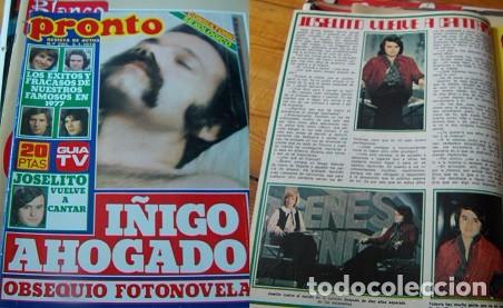 Coleccionismo de Revistas y Peri&oacute;dicos: REVISTA PRONTO 1978 N&ordm; 295 JOSELITO JOSE MARIA I&Ntilde;IGO ELSA BAEZA MONICA RANDALL