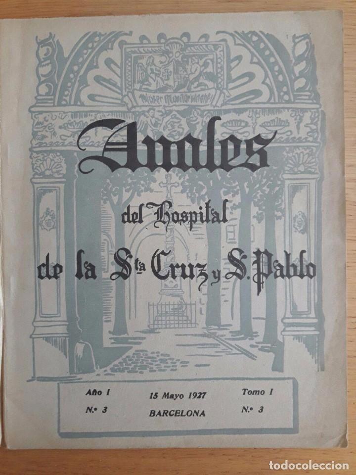 Coleccionismo de revistas y peri&oacute;dicos: ANALES DEL HOSPITAL DE LA STA. CRUZ Y S. PABLO / N&ordm; 3 TOMO I / 15 MAYO 1927