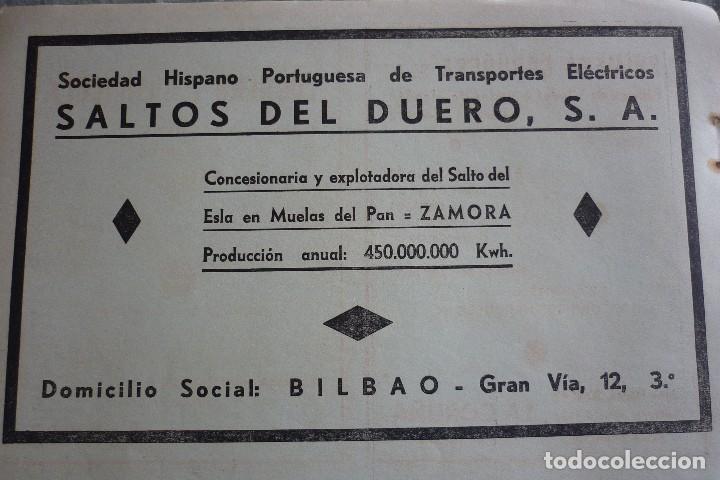 Coleccionismo de revistas y peri&oacute;dicos: SALTOS DEL DUERO. SCDAD HISPANO PORTUGUESA DE TRANS ELECTRICO. PUBLICIDAD ORIGINAL REVISTA A&Ntilde;OS 30