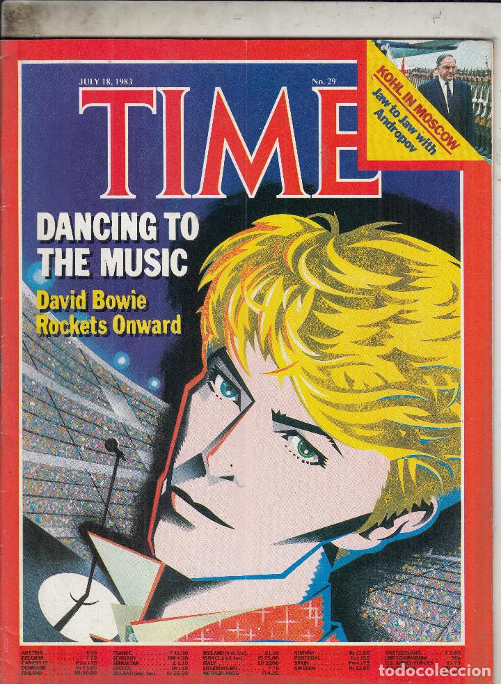 Coleccionismo de revistas y peri&oacute;dicos: REVISTA TIME 18 JULIO A&Ntilde;O 1983. DANZA DE LA MUSICA. DAVID BOWIE.