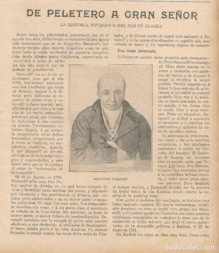 Coleccionismo de revistas y peri&oacute;dicos: * ALEJANDRO BARANOFF * De peletero a gran se&ntilde;or: &hellip;del zar de Alaska - 1917