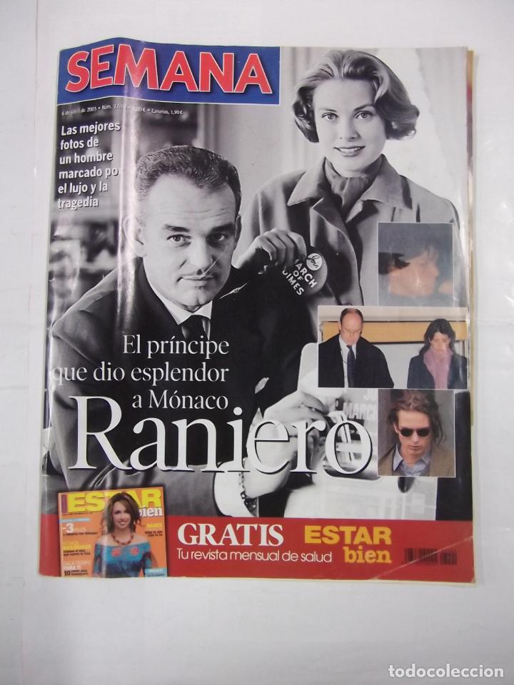 Colecionismo de Revistas e Jornais: REVISTA SEMANA. N&ordm; 3409. 6 DE ABRIL DE 2005. RANIERO. EL PRINCIPE QUE DIO ESPLENDOR A MONACO. TDKR41