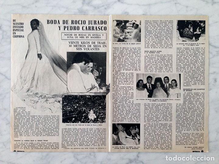 Coleccionismo de Revistas y Peri&oacute;dicos: REPORTAJE - BODA DE ROC&Iacute;O JURADO Y PEDRO CARRASCO - 1976