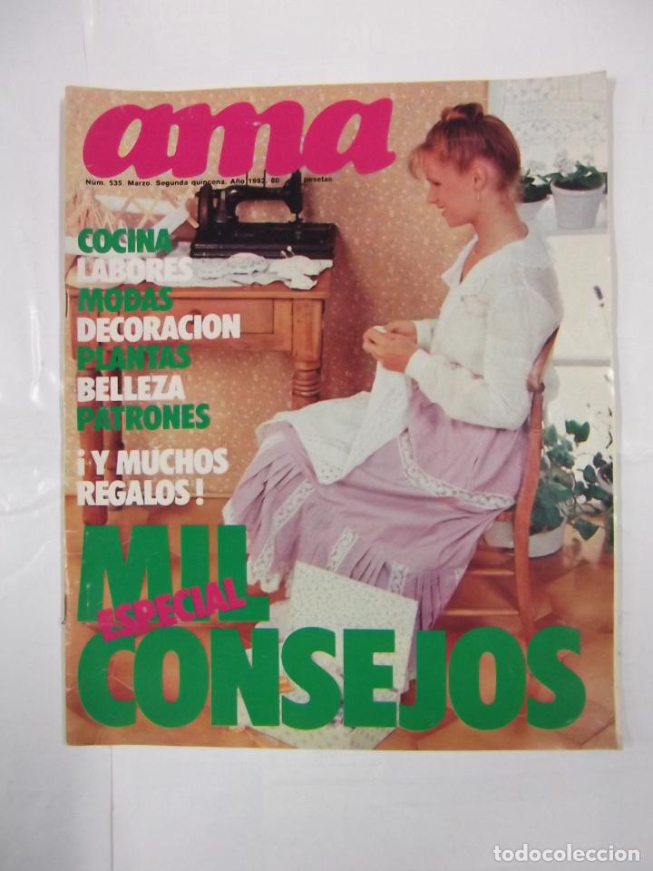 Colecionismo de Revistas e Jornais: REVISTA AMA N&ordm; 535. MARZO A&Ntilde;O 1982. ESPECIAL MIL CONSEJOS. TDKR42