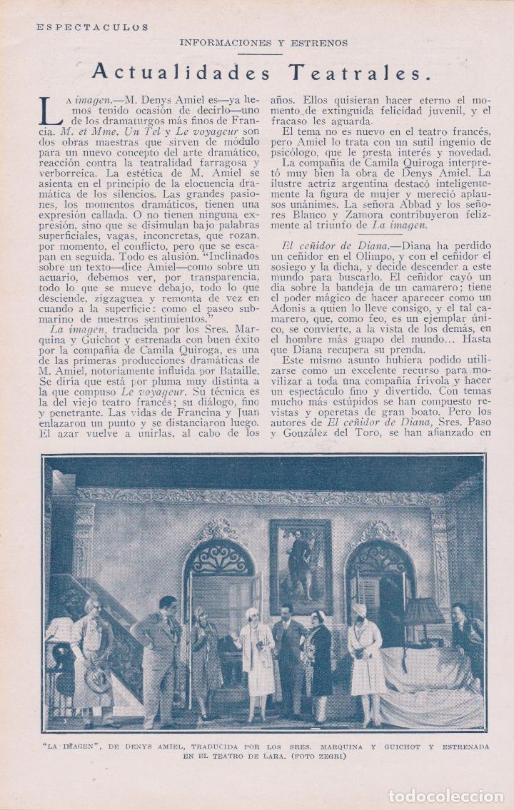 Coleccionismo de revistas y peri&oacute;dicos: * TEATRO * Estrenos; homenaje a Garc&iacute;a Lorca y Margarita Xirgu por Mariana Pineda...- 1929