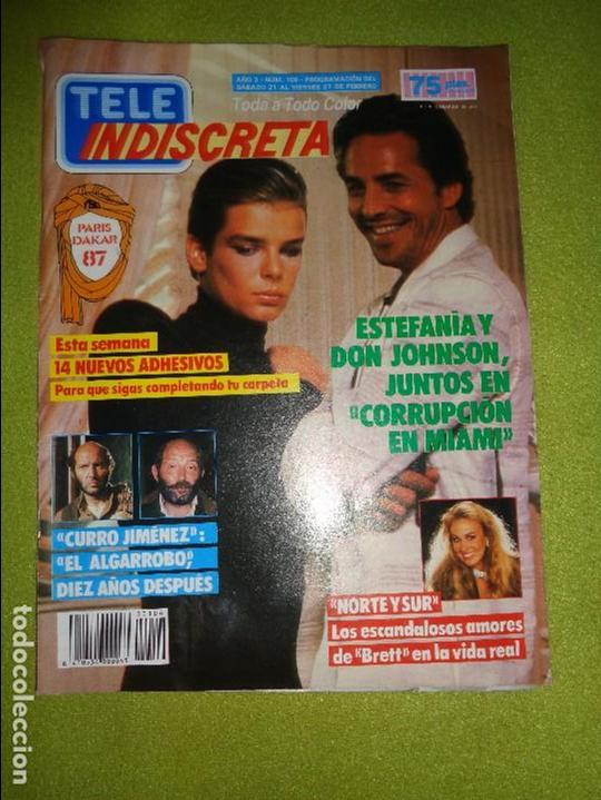Coleccionismo de revistas y peri&oacute;dicos: Tele indiscreta - n&uacute;mero 106 - p&oacute;ster dentro del laberinto DAVID BOWIE - RAUL SENDER UN DOS TRES ...