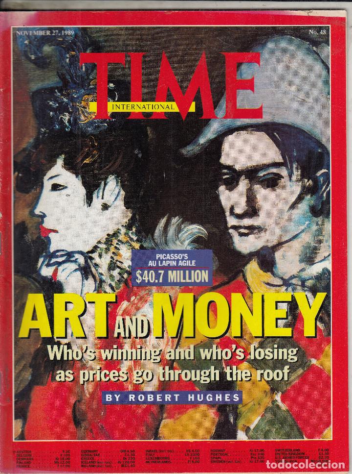 Collection Magazines and Newspapers: REVISTA TIME 27 NOVIEMBRE A&Ntilde;O 1989. ARTE Y DINERO.