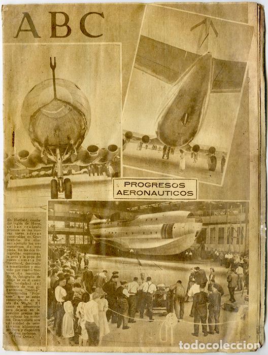 Coleccionismo de revistas y peri&oacute;dicos: ABC. A&ntilde;o 42, n&ordm; 13544, s&aacute;bado 30 de julio de 1949 Edici&oacute;n de la tarde. 30 pp. Progresos aeron&aacute;uticos