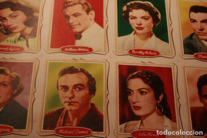 Coleccionismo de revistas y peri&oacute;dicos: LAMINA POSTER DE POSTALES ACTORES DE CINE WILLIAM HOLDEN INGRID BERMAN  LOLA FLORES  1950&acute;S