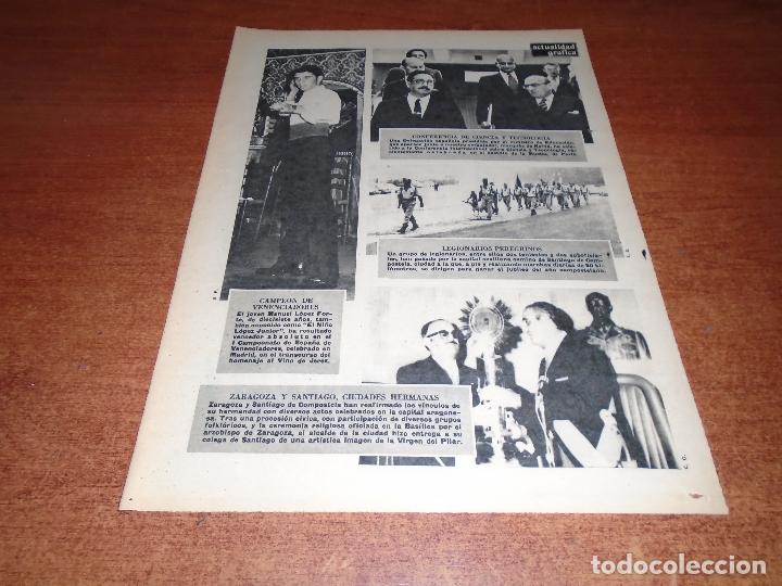 Coleccionismo de revistas y peri&oacute;dicos: ART&Iacute;CULO DE PRENSA 1971: LEGI&Oacute;N PEREGRINA A SANTIAGO (A SU PASO POR SEVILLA), VENENCIADORES, ZARAGOZ