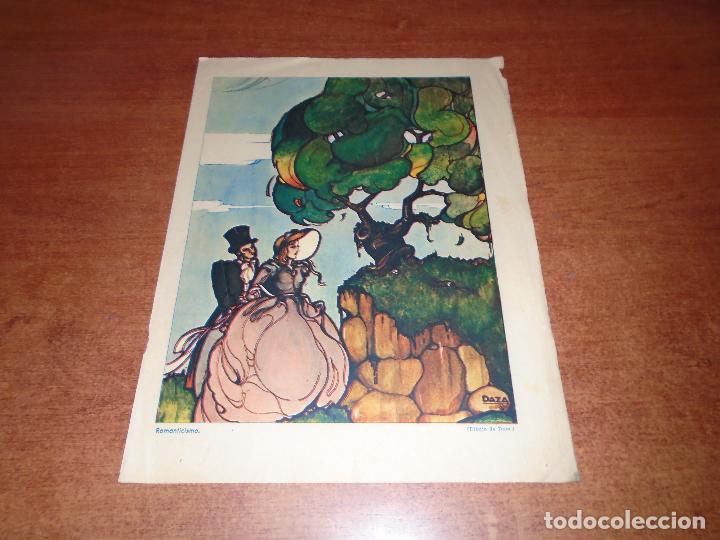 Coleccionismo de revistas y peri&oacute;dicos: HOJA PRENSA 1935 ILUSTRACI&Oacute;N EN ABC DE DAZA: ROMANTICISMO