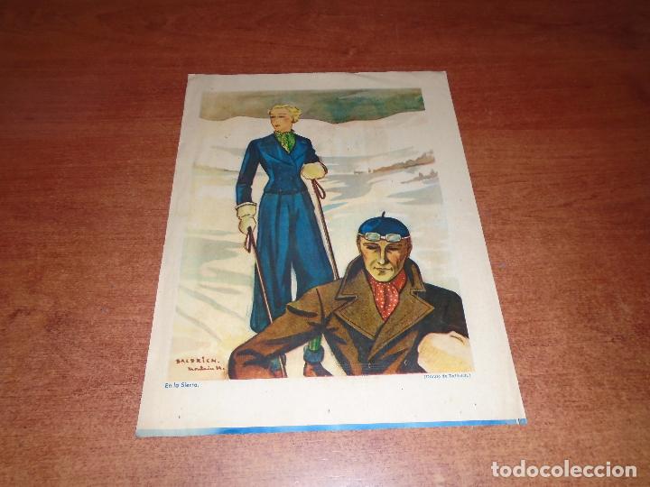 Coleccionismo de revistas y peri&oacute;dicos: HOJA PRENSA 1935 ILUSTRACI&Oacute;N EN ABC DE BALDRICH: EN LA SIERRA