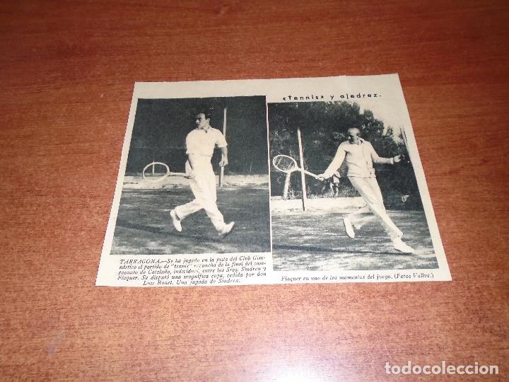 Colecionismo de Revistas e Jornais: RETAL A&Ntilde;OS 30: TARRAGONA CLUB GIMN&Aacute;STICO TENIS SRS. SINDREU, FLAQUER, SIQUER CAMPEONATO CATALU&Ntilde;A