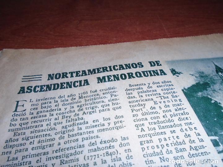 Colecionismo de Revistas e Jornais: RETAL1949 NORTEAMERICANOS DE ASCENDENCIA MENORQUINA (TEXAS Y FLORIDA) MENORCA ESTADOS UNIDOS