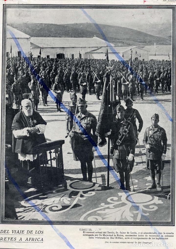 Coleccionismo de revistas y peri&oacute;dicos: MARRUECOS 1930 LEGION   BANDERA A LA  REINA  HOJA REVISTA