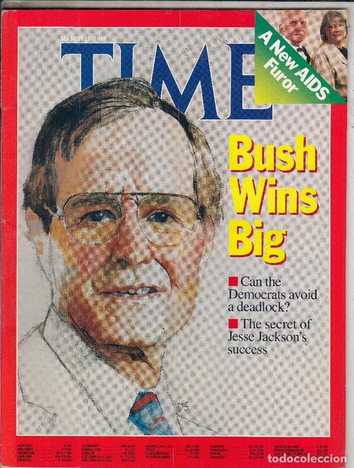 Collection Magazines and Newspapers: REVISTA TIME 21 MARZO A&Ntilde;O 1988. BUSH GANA GRANDE.