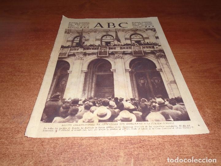 Coleccionismo de revistas y peri&oacute;dicos: RETAL PRENSA 1934 PORTADA ABC HOMENAJE A LA FUERZ P&Uacute;BLICA EN AYUNTAMIENTO DE VALLADOLID, REP&Uacute;BLICA.