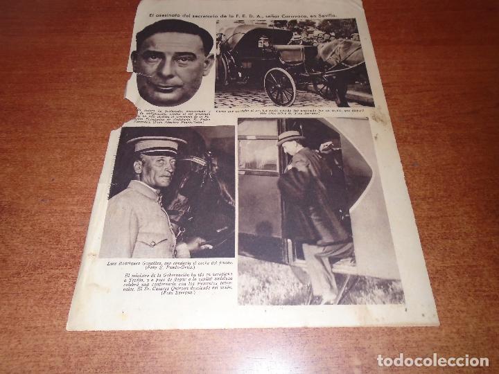Sammeln von Zeitschriften und Zeitungen: RETAL PRENSA 1933 ASESINATO SECRETARIO DE LA FEDA, SR. CARAVACA EN SEVILLA
