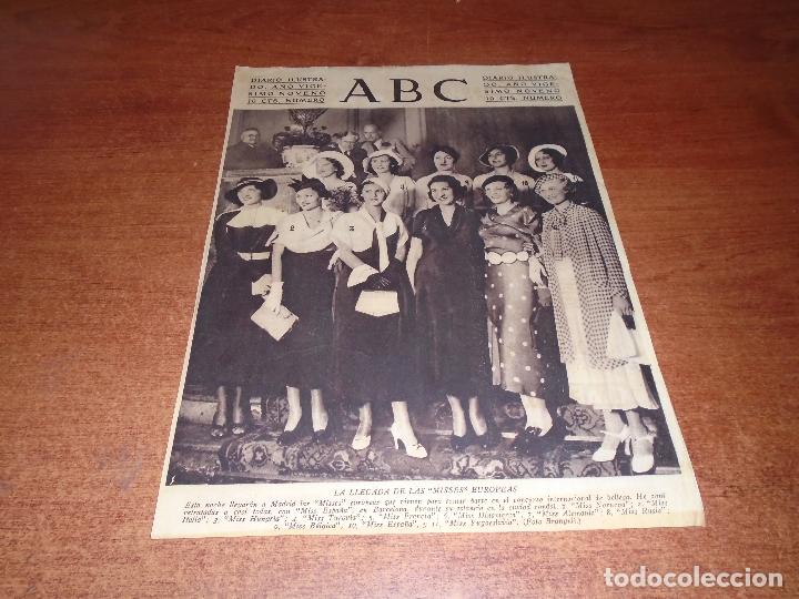 Coleccionismo de revistas y peri&oacute;dicos: RETAL PRENSA ABC 1933 ESTA NOCHE LLEGAR&Aacute;N LAS MISSES EUROPEAS, ENTRE ELLAS MISS ESPA&Ntilde;A
