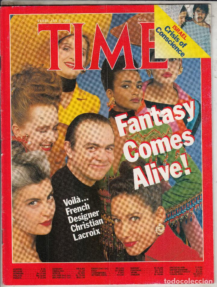 Collezionismo di Riviste e Giornali: REVISTA TIME 8 FEBRERO A&Ntilde;O 1988. &iexcl;LA FRATERNIDAD VIENE VIVA!.
