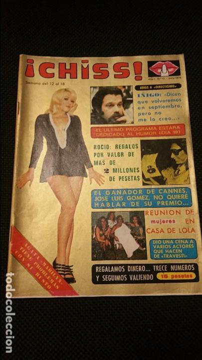 Coleccionismo de Revistas y Peri&oacute;dicos: REVISTA &iexcl;CHISS! N&ordm; 13 JUNIO 1976 I&Ntilde;IGO, ROCIO JURADO, LOLA FLORES, AGATA MARILYN.