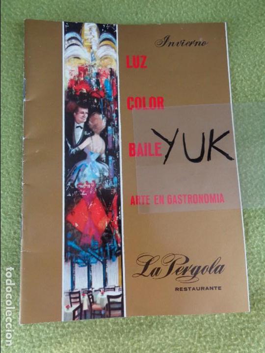 Coleccionismo de Revistas y Peri&oacute;dicos: Revista del restaurante de Barcelona La Pergola con publicidad de Cerveza San Miguel ... - 1964