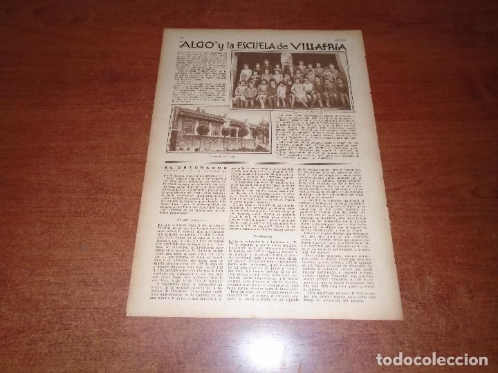 Collectionnisme de Revues et Journaux: ART&Iacute;CULO PRENSA 1933: ESCUELA DE VILLAFR&Iacute;A EN LA PARROQUIA DE STA. M&ordf; MAGDALENA EN PRAVIA (ASTURIAS)