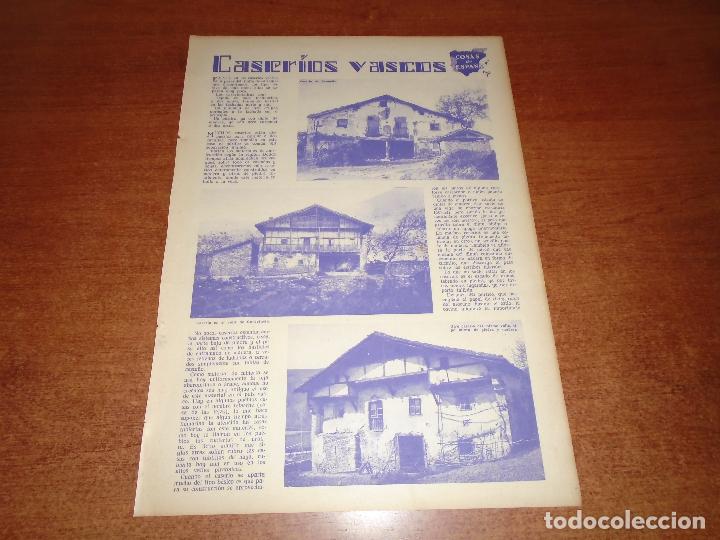 Collezionismo di Riviste e Giornali: art&iacute;culo prensa 1935: caser&iacute;os vascos. Zamudio. Valle de Gordejuela. Caser&iacute;o Itrriaga, Ubillatorre.