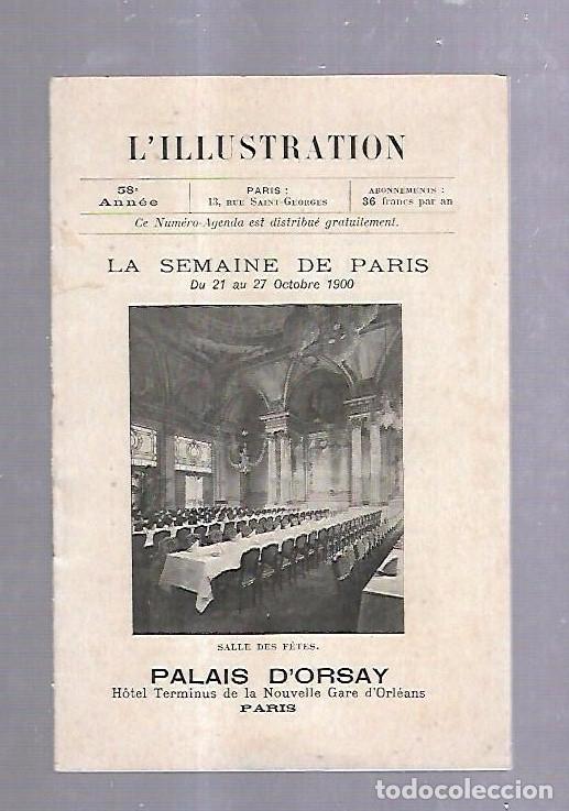 Coleccionismo de revistas y peri&oacute;dicos: REVISTA L'ILLUSTRATION. LA SEMAINE DE PARIS. 1900. MEDIDAS: 11 X 15CM. 19 PAGINAS. VER
