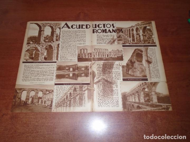 Coleccionismo de Revistas y Peri&oacute;dicos: ART&Iacute;CULO PRENSA 1934: ACUEDUCTOS ROMANOS, SEGOVIA, M&Eacute;RIDA, TARRAGONA, METZ, AVIGNON