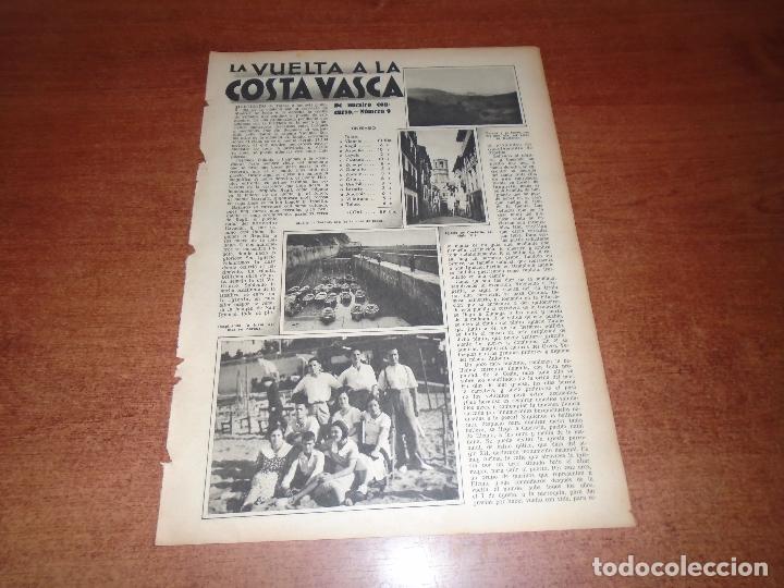 Coleccionismo de Revistas y Peri&oacute;dicos: RETAL PRENSA 1935: COSTA VASCA. GUETARIA, ZARAUZ, REGIL, ZUMAYA, ORIO