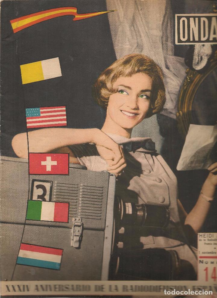 Coleccionismo de revistas y peri&oacute;dicos: REVISTA ONDAS. N&ordm; 142. HEIDI ABEL.  1 NOVIEMBRE 1958. (B/60)