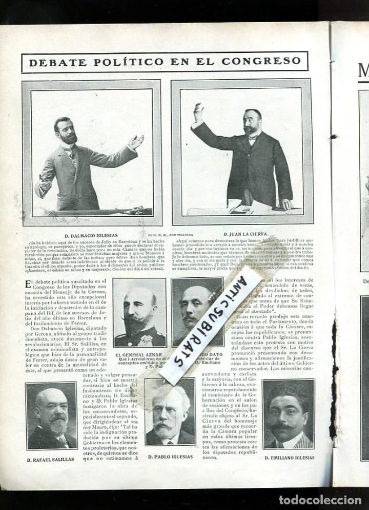 Coleccionismo de Revistas y Peri&oacute;dicos: REVISTA A&Ntilde;O 1910 EMILIANO DALMACIO PABLO IGLESIAS JUAN LA CIERVA RAFAEL SALILLAS GENERAL AZNAR  DATO