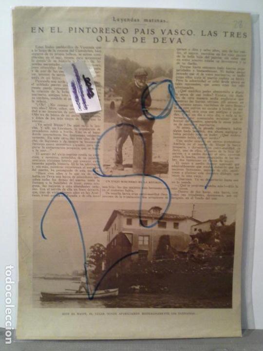 Colecionismo de Revistas e Jornais: GUIPUZCOA.  DEVA.  FRANCISCO  MENDIZABAL.  FOTOS  ALLICA.  1928.