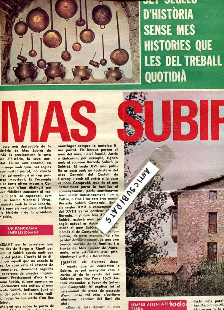 Sammeln von Zeitschriften und Zeitungen: 1975 MAS SUBIRA BORREDA SERRA DE DEGOLLATS SANTA MARIA DE MERLES PUIG-REIG MONTDARN SERRATEIX VIVER