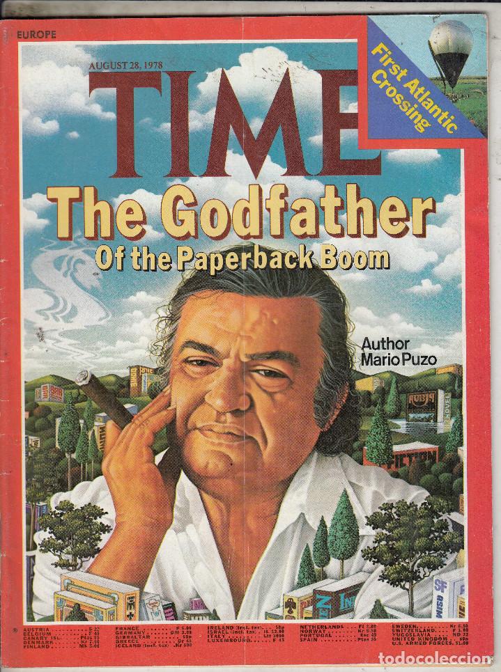 Coleccionismo de Revistas y Peri&oacute;dicos: REVISTA TIME 28 AGTOSTO A&Ntilde;O 1978. EL PADRINO O EL PAPEL DE PULSERA AUTOR MARIO PUZO.