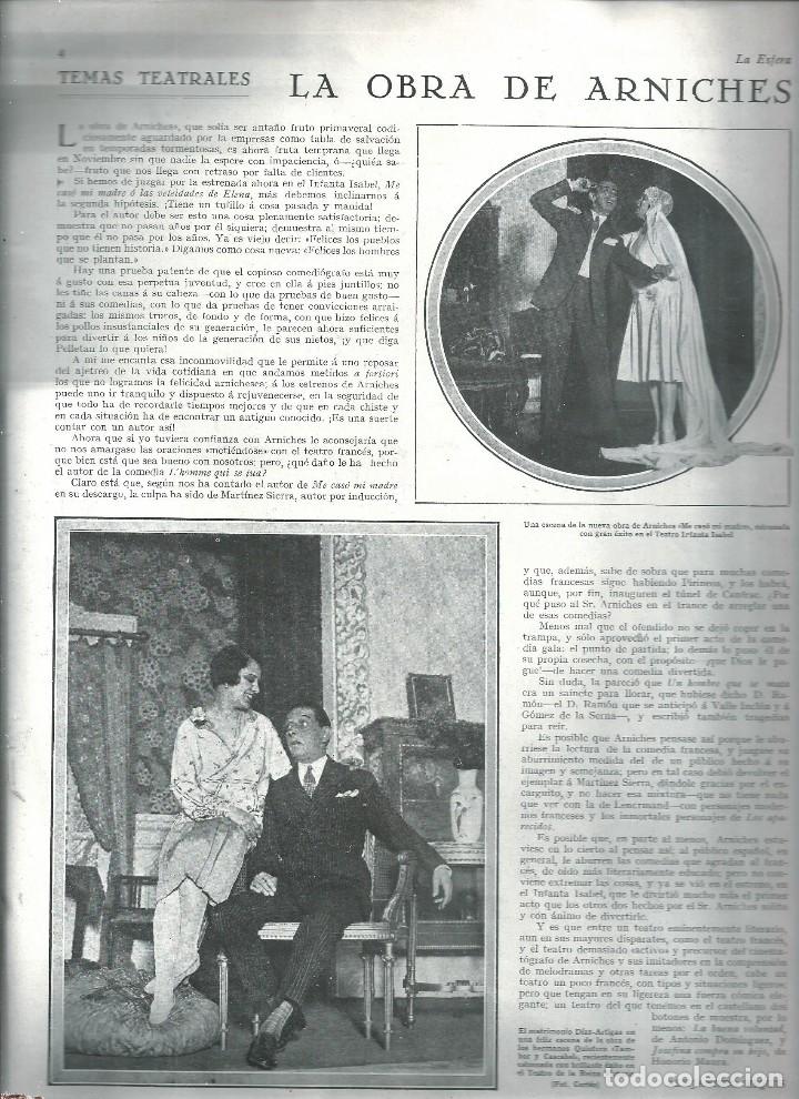 Sammeln von Zeitschriften und Zeitungen: REVISTA LA ESFERA DIC 1927. MUERTE  JUAN BRATIANO RUMANIA OBRA DE ARNICHES ALEJANDRO MIQUIS
