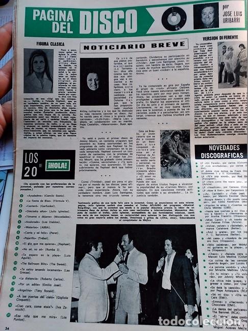 Coleccionismo de Revistas y Peri&oacute;dicos: 1974 DALIDA LOS TRES SUDAMERICANOS JULIO IGLESIAS BRAULIO DOLORES VARGAS LA TERREMOTO