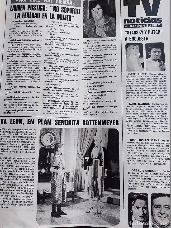 Colecionismo de Revistas e Jornais: EVA LEON LAUREN POSTIGO JOSE LUIS URIBARRI PELLICENA JAIME BLANCH ISABEL LUQUE
