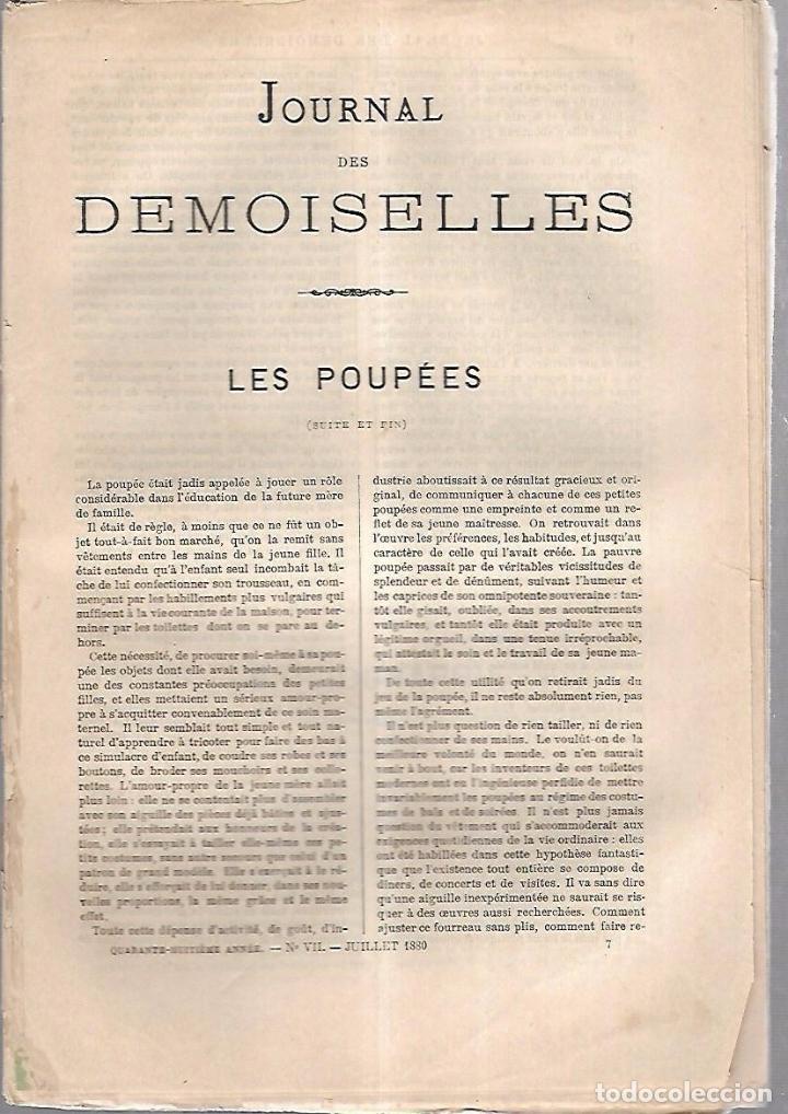 Sammeln von Zeitschriften und Zeitungen: JOURNAL DES DEMOISELLES. LES POUPEES. N&ordm; VII. JULIO 1880