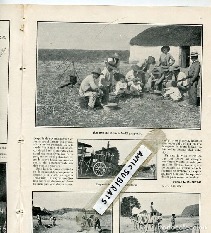 Collection Magazines and Newspapers: REVISTA A&Ntilde;O 1906 SIEGA EN ANDALUCIA GAZPACHO MAQUINA TRILLADORA CARRERA DE BICICLETAS EN VALENCIA