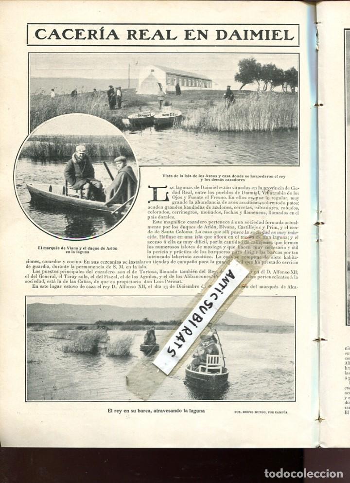 Coleccionismo de revistas y peri&oacute;dicos: REVISTA A&Ntilde;O 1906 CAZA EN DAIMIEL IRENE ALBA SAN EUGENIO EN EL PARDO INSTITUTO RUBIO GALI