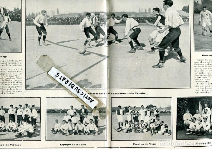 Coleccionismo de Revistas y Peri&oacute;dicos: REVISTA A&Ntilde;O 1907 CAMPEONATO DE FUTBOL EN ESPA&Ntilde;A VIZCAYA HUELVA VIGO  MADRID CASTRO URDIALES
