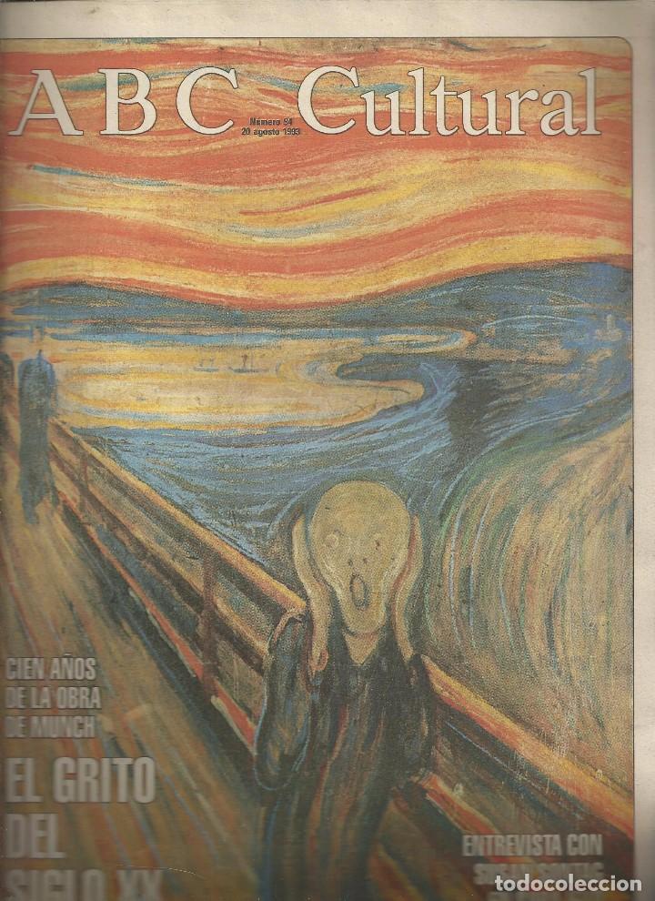 Coleccionismo de Revistas y Peri&oacute;dicos: ABC CULTURAL N&ordm;94, 20 AGOSTO 1993. ENTREVISTA SUSAN SONTAG, MUNCH, CEREBRO Y SIDA