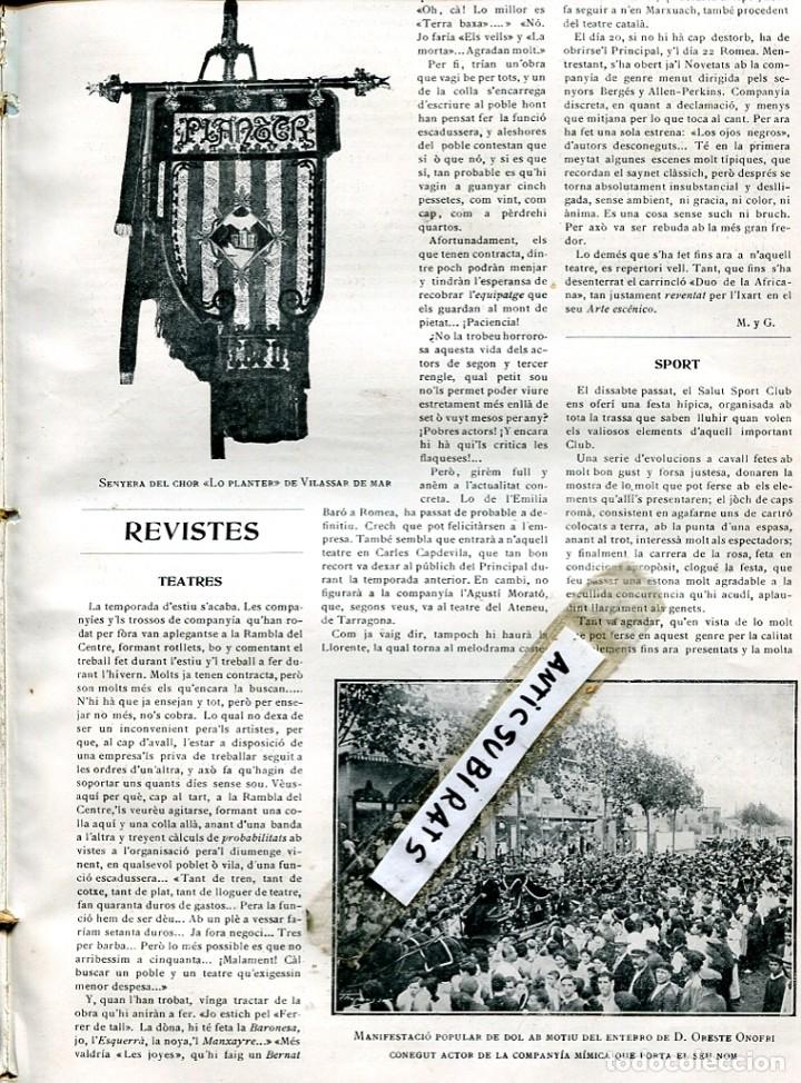 Coleccionismo de revistas y peri&oacute;dicos: REVISTA ANY 1906 LO PLANTER DE VILASSAR DE MAR ORESTE ONOFRI CARDEDEU CONCURS DE TIR