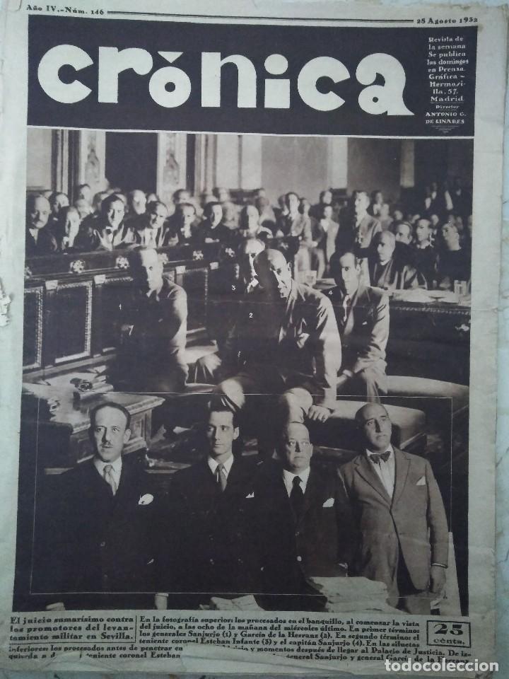 Collezionismo di Riviste e Giornali: PERI&Oacute;DICO CR&Oacute;NICA.  28 AGOSTO 1932.